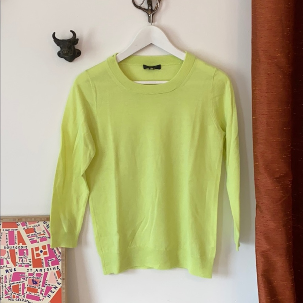 J crew Tippi sweater, size small, lime green